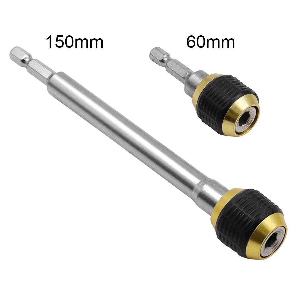 Kepala Batch Konversi SOLIGHTER Perpanjang Self-locking Power Tool Bor Bits Tool Universal Post Hex Shank Connector