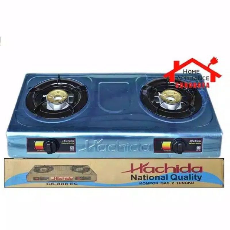 Kompor Gas LPG Hachida 2 Tungku Stainless Steel GS 888 EC / GS888EC / GS-888 EC Kompor Gas Murah
