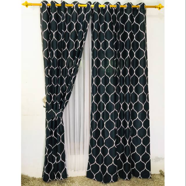 GORDEN SMOKERING BIASA MOTIF CURVA HITAM