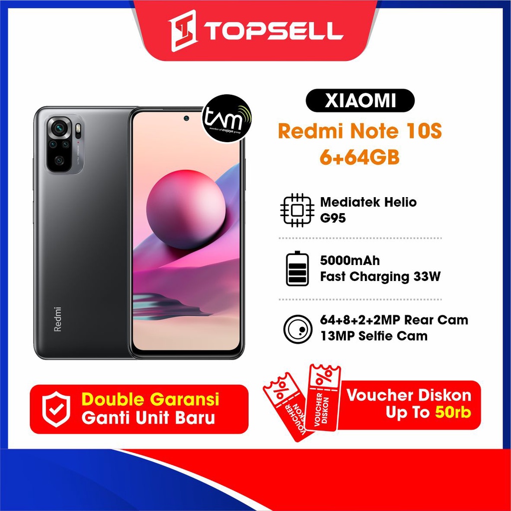 redmi note 10s 8128gb 664gb garansi resmi 15 bulan gratis asuransi