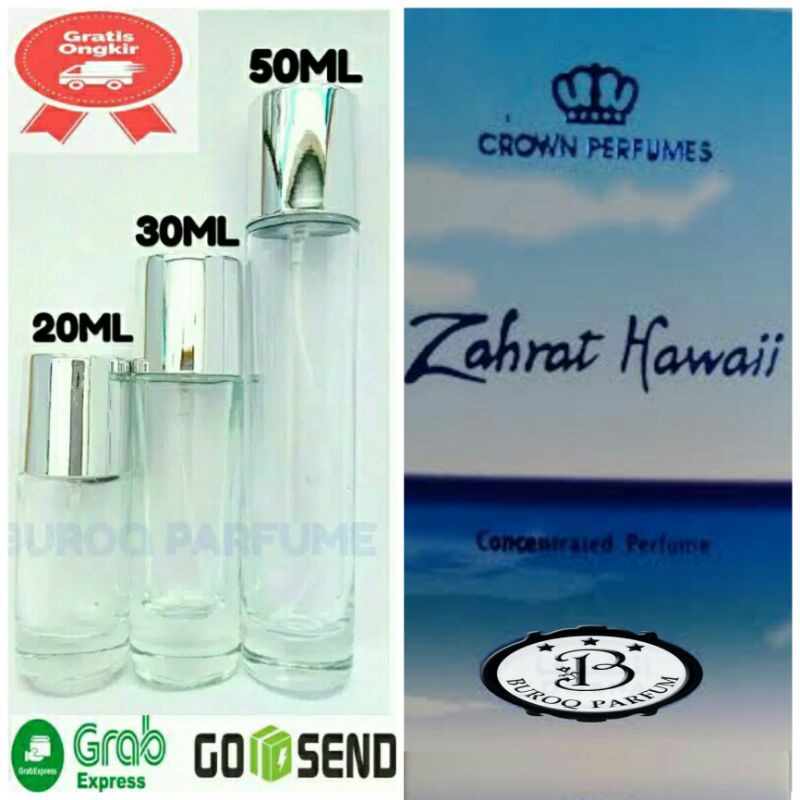 PARFUM ZAHRAT HAWAI AROMA KALEM SOFT BISA BUAT PRIA WANITA by BUROQ PARFUM