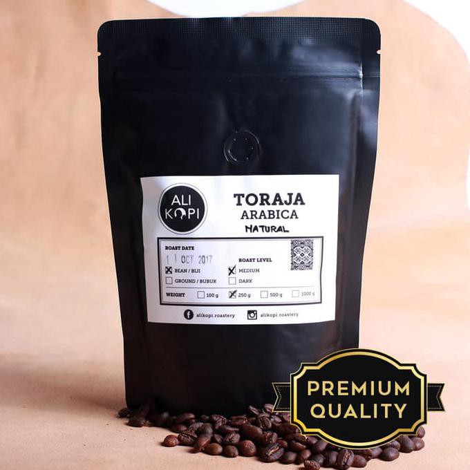 

ALI KOPI TORAJA ARABICA NATURAL 250G - Medium Roast