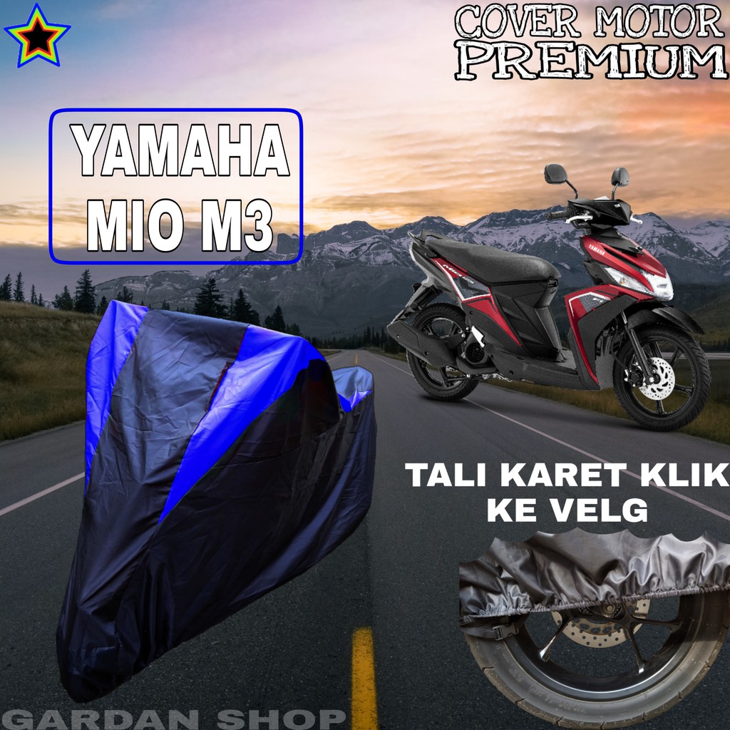 Sarung Motor YAMAHA MIO M3 Hitam BIRU Body Cover Yamaha PREMIUM