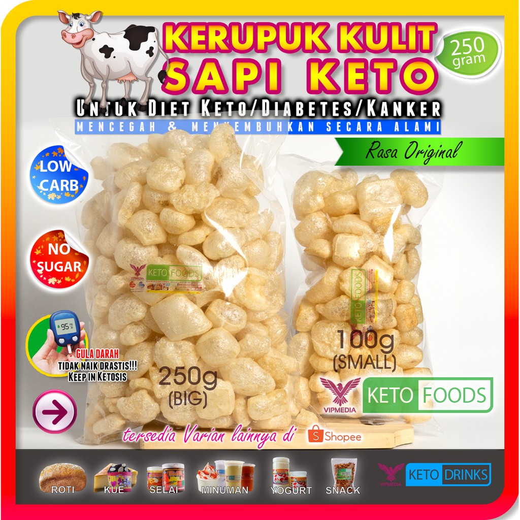 

KERUPUK KULIT SAPI KETO ORIGINAL 250 GRAM