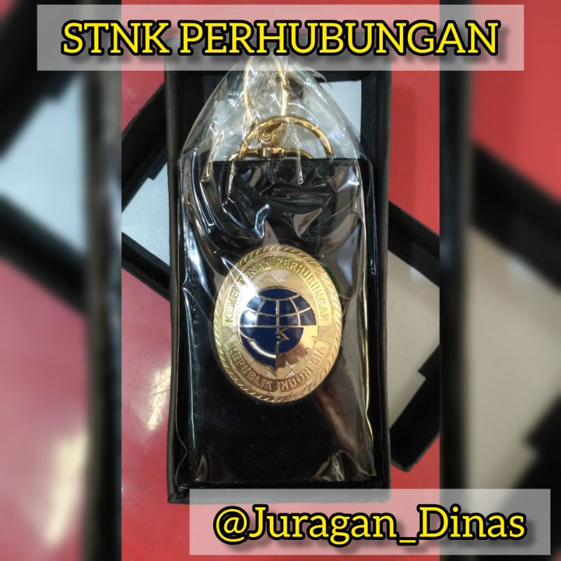 Gantungan Kunci Dompet STNK logo PM KEMENHUB Kulit Kilap