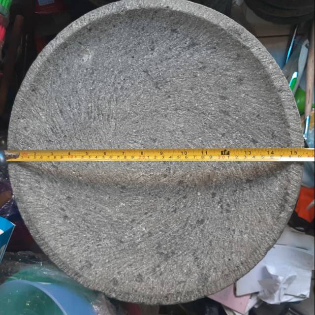 Cobek Batu Asli Top Jumbo 40-42 Cm