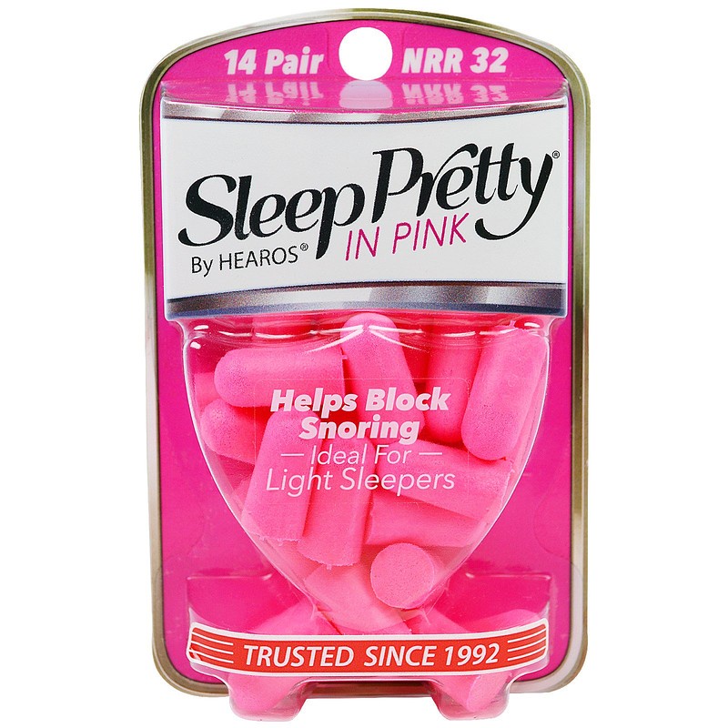 Hearos Sleep Pretty in Pink Ear Plugs Penyumbat Telinga Tidur 14 Pair