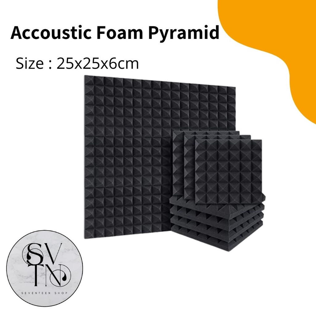 Busa Peredam Suara Pyramid  - Accoustic Foam Pyramid 25x25x6 satuan