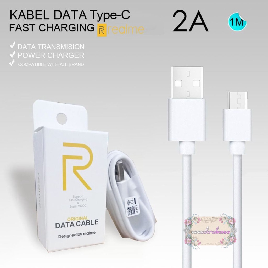 Kabel cable data original REALME Fast charging 2A TIPE C usb realme 6 6pro 7 7pro 8 8pro supoort vooc SB3156