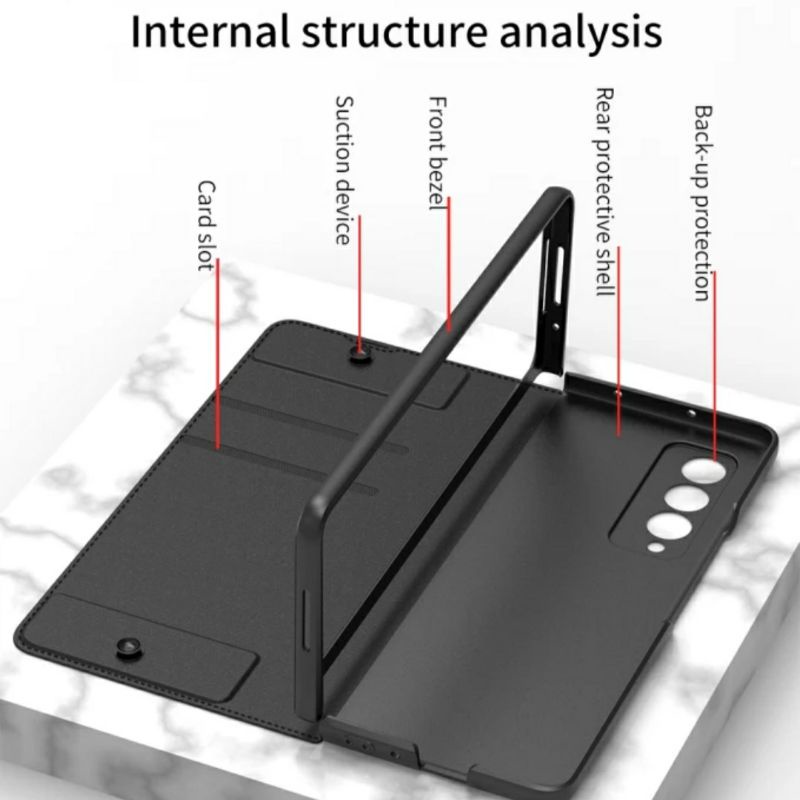 Case Samsung Galaxy Z Fold 3 4 5G Flip Armor Folding Leather Fold3 Fold4