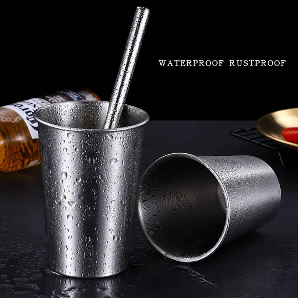 [Elegan] Handy Cup Berkualitas 350/500ml Botol Air Satu Lapis Stainless Steel Cangkir Minuman Dingin Sederhana
