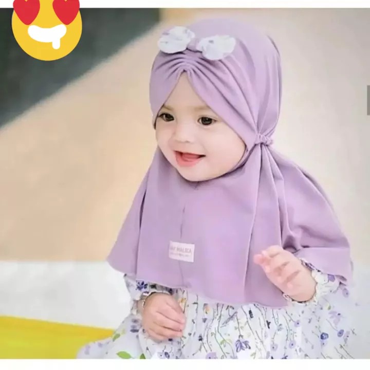 Jilbab Anak Bayi SALWA BUNGA Allsize 0 - 3 Tahun Hijab Instan Anak Kerudung Anak Lucu