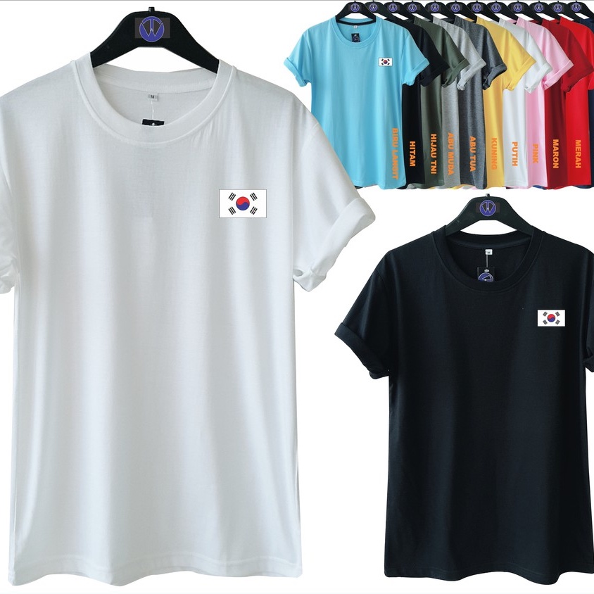 MS Kaos Logo Bendera Korea Tshirt Distro
