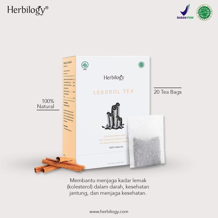 

Herbilogy Lessrol Tea - Kolesterol 20 Kantong Teh