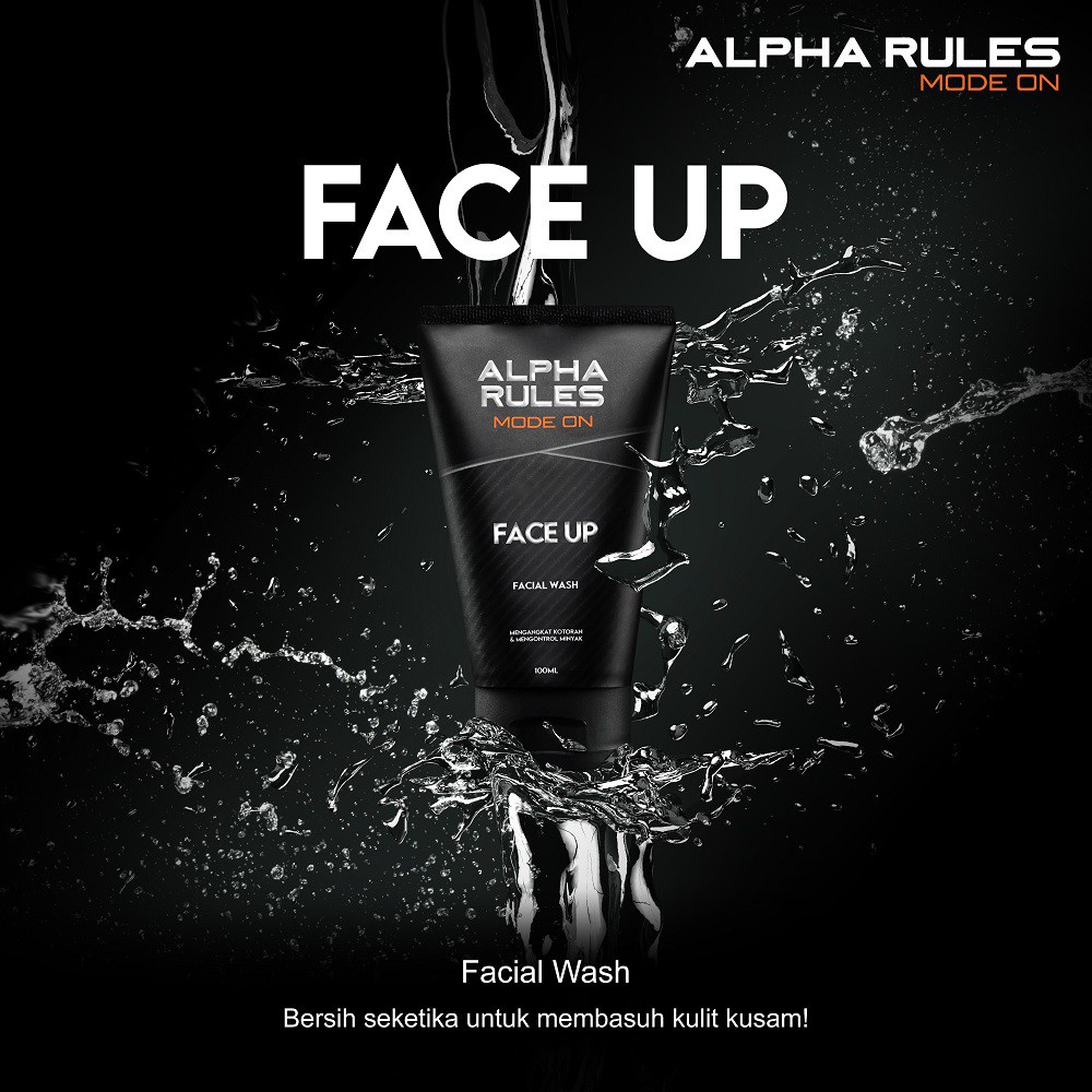 Alpha Rules Face Up Sabun Muka Pria Sabun Wajah Facial Wash Alpharules Original