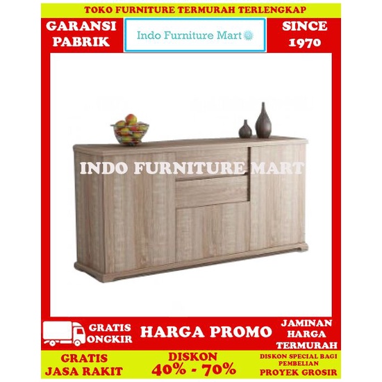 Buffet Credenza Bufet Lemari Pendek Minimalis Siantano Cr 010