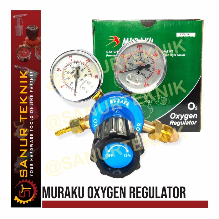 MURAKU Oxygen Regulator / Regulator Gas Oxy Oxygen O2