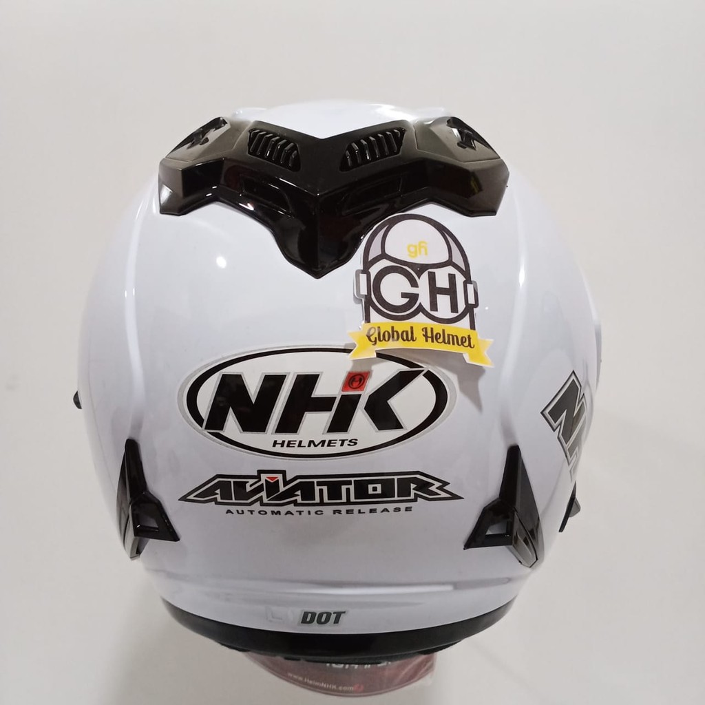 Helm NHK Halfface NHK Aviator Solid White Helm NHK Helm Motor NHK