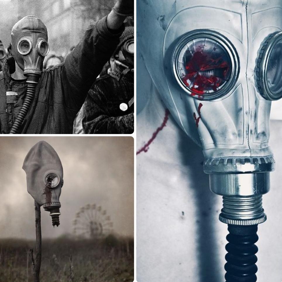 GP5 Russian Mask Respirator Military Chemical Masker Gas 360 Protection Topeng Soviet (KODE 1)