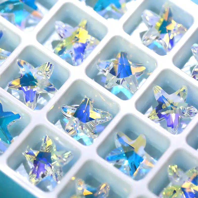 Crystal Starfish Pendant | Liontin Kristal Bentuk Bintang Laut | Gratis Pengait Liontin