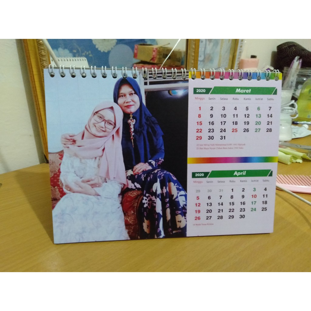 Kalender meja 6 lembar Landscape