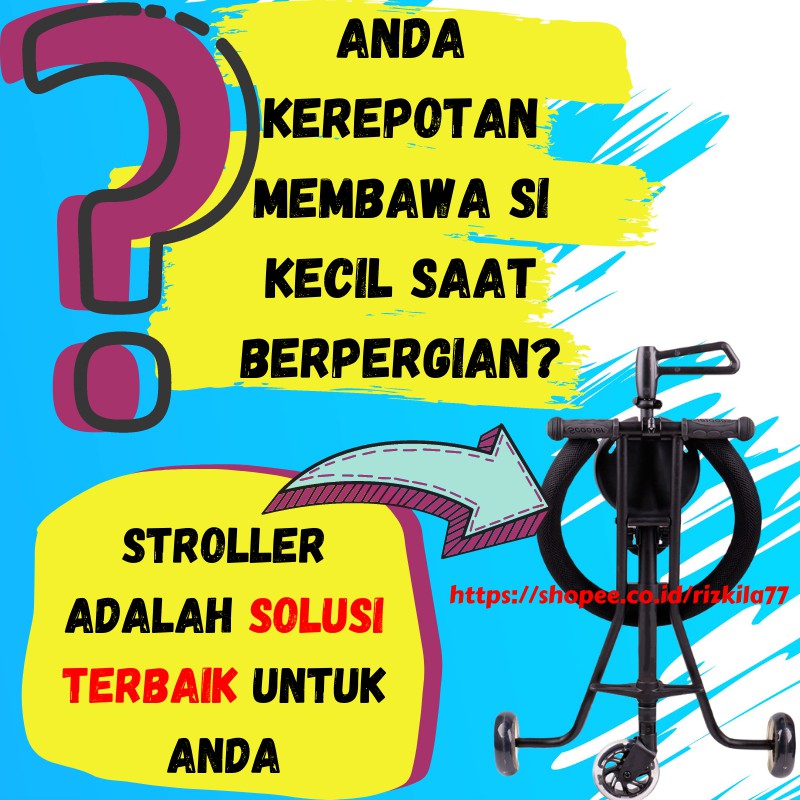 Stroller Strolling Anak Tricycle Scooter Anak Roda 3 Model Terbaru Simple Dan Mudah Dibawa Murah!