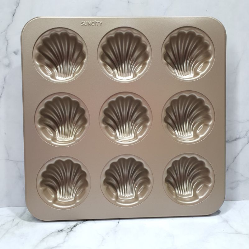 Suncity 9cups madeleine cake mould bake pan / loyang kerang / shell baking pan