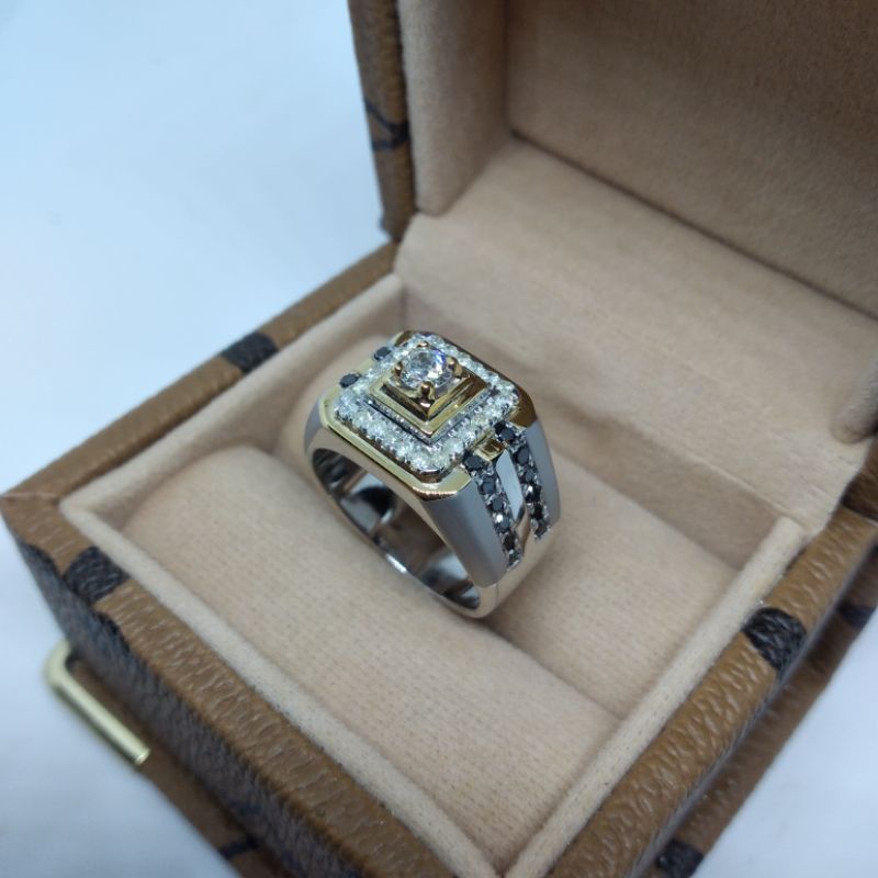 cincin berlian pria mewah free memo card