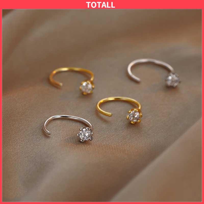 COD Anting Zirkon Temperamen Fashion Wanita Tidur Gratis Melepas Anting-Anting Trendi Yang Indah-Totall