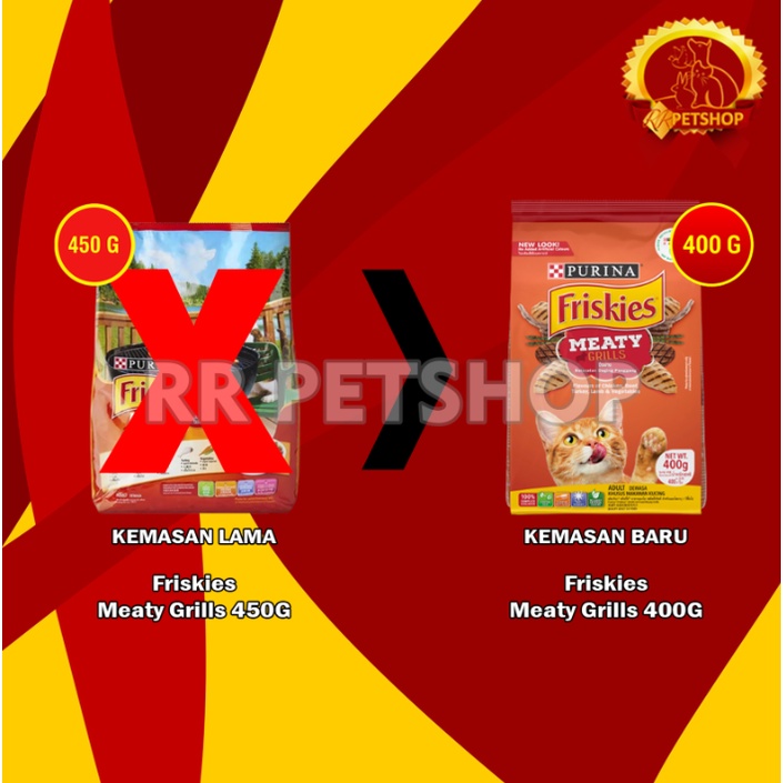 Cat Food / Makanan Kucing Friskies Meaty Grills 400 gram