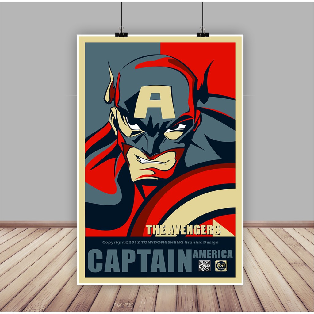 Poster Retro Minimalis superhero