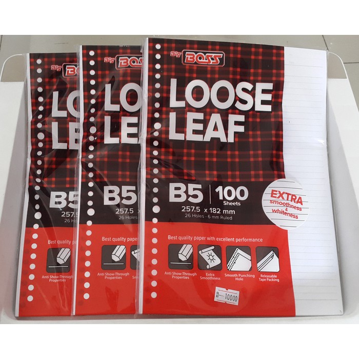 Jual Loose Leaf B5 100 Lembar Sheet Garis | Isi Ulang Binder Kertas ...