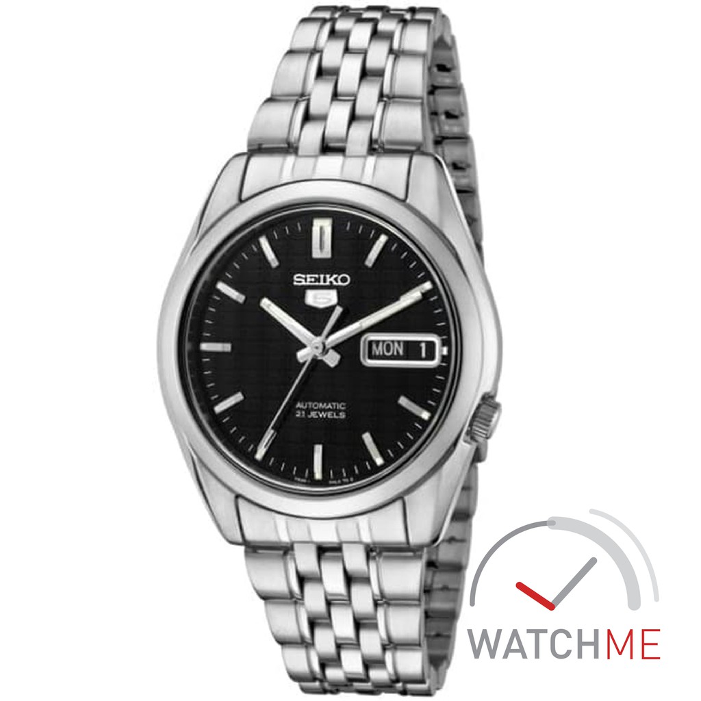 Jam Tangan Seiko 5 SNK361K1 Automatic Black Dial 30m Stainless Steel Original Bergaransi