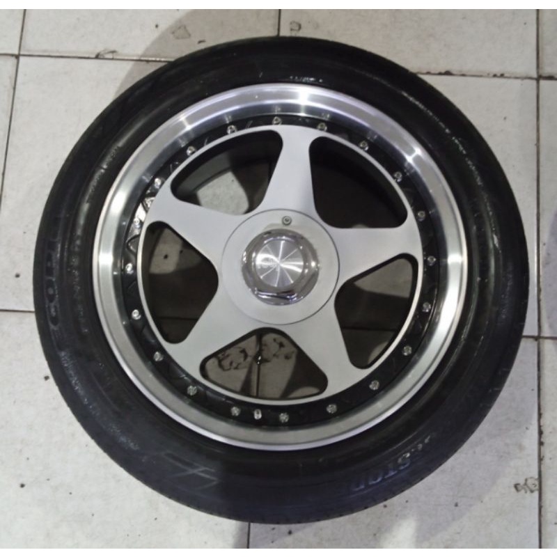 Pelek Velg Mobil Second Rotiform Ring 16 Pcd Baut 4x100/114 plus Ban Bs 195 55 r16 Buat Avanza Livin