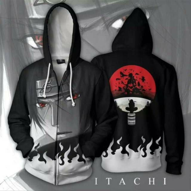 Jaket Zipper Anime Naruto Ithaci Kakashi Jaket 3d Fullprint