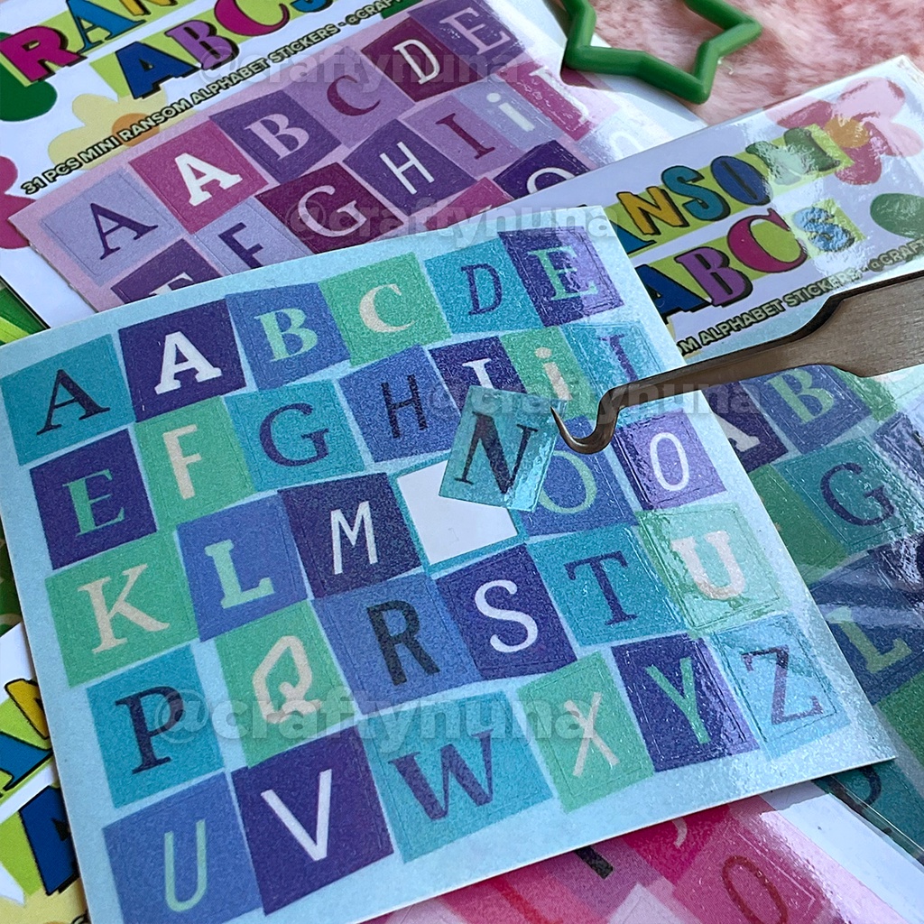 (CNDS02) Mini Ransom Alphabet deco sticker kpop hias poca pc photocard stiker