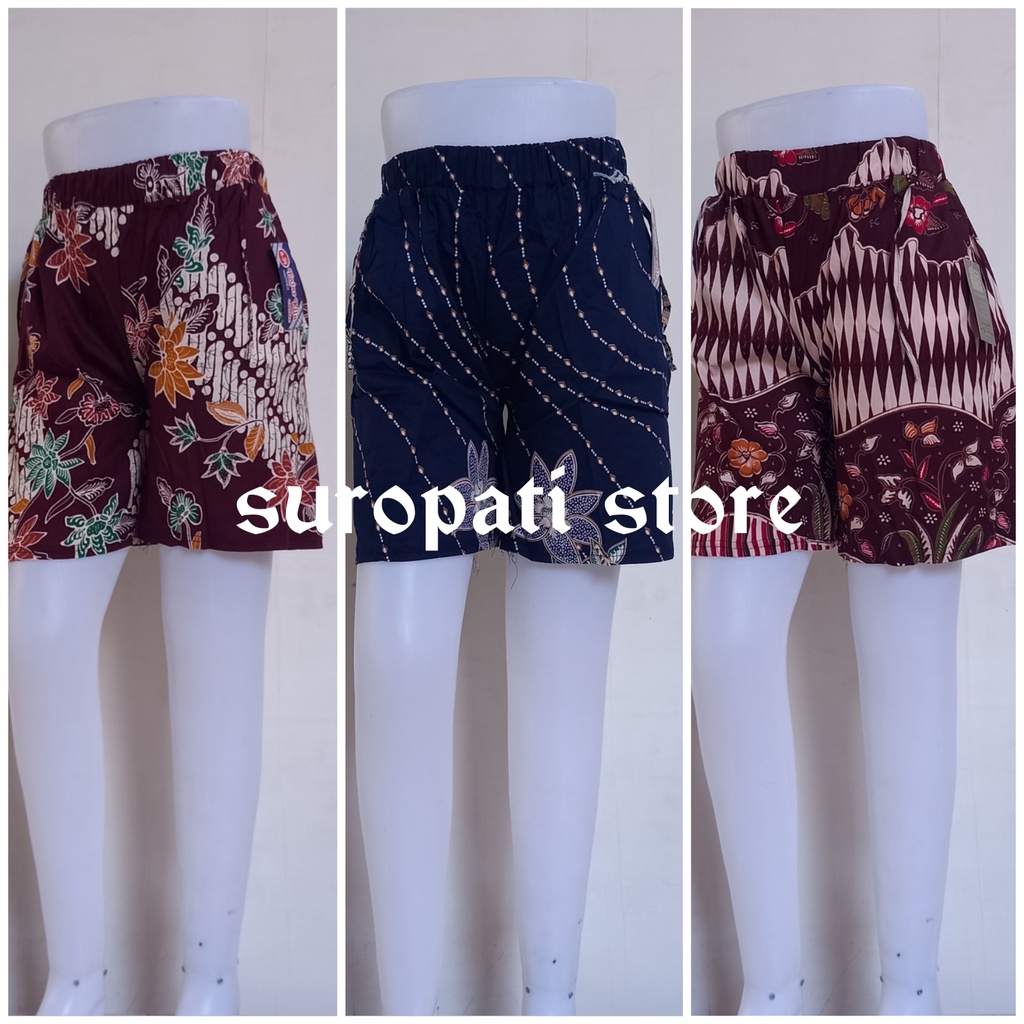 Celana Pendek Wanita Hotpants hotpen Batik Celana Pendek Harian Perempuan Bahan Adem