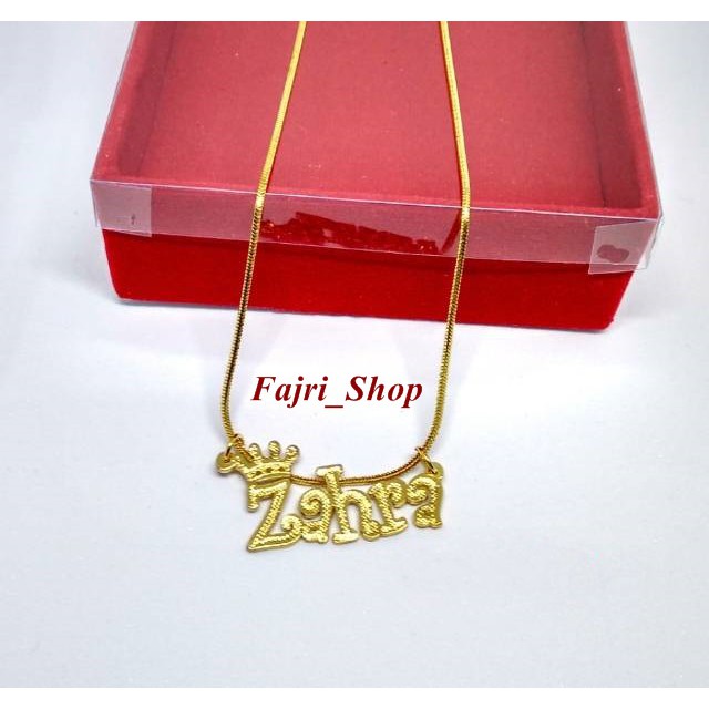 Kalung Nama Anak-Anak Lapis Emas Cantik - Fajri_shop