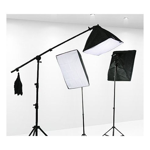 Set Lighting Foto Studio Photography Kit Murah Youtube Vlog - Hitam