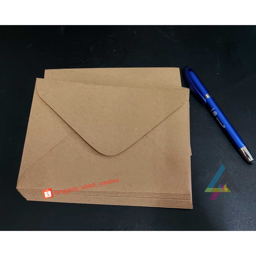 

A6 Amplop Vintage Kraft Coklat Amplop Baronial Surat Undangan Rustic Bahan tebal 275grm