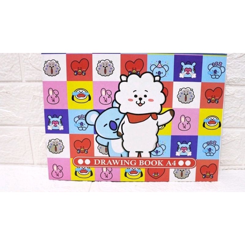 buku gambar A4 BTS BT21 (1pcs)-4