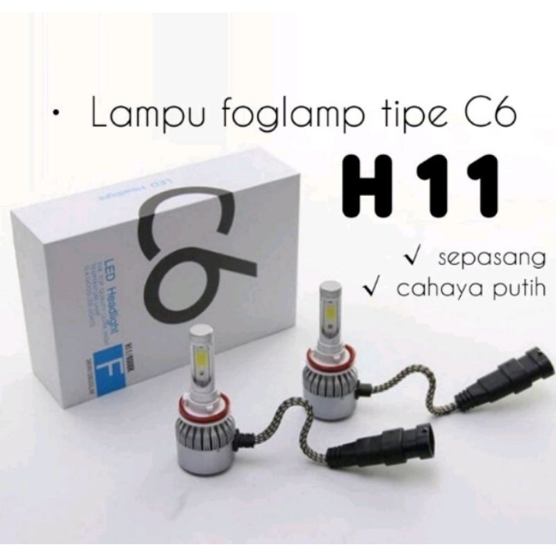 Lampu utama mobil LED headlight c6 H11