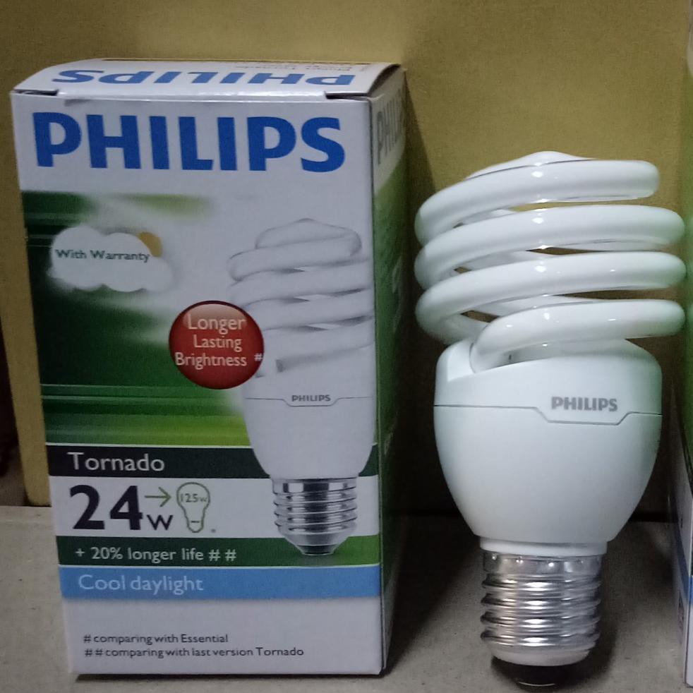 Jual Lampu Philips Tornado 24 Watt | Warna Putih | Shopee Indonesia