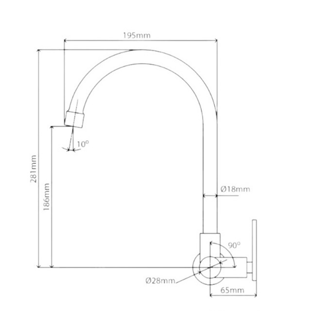 55518B Keran Sink Fleksible Angsa / Kran Angsa Dapur Air Dingin Flexible BCP