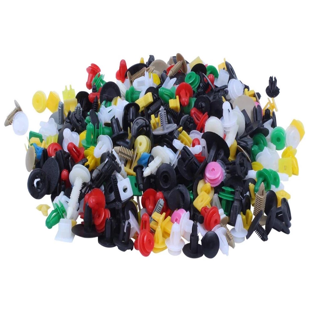 AUGUSTINA 50/100/200pcs Car Bumper Clips Vehicle Car Fastener Rivet Auto Fastener Door Panel Liner Universal Interior Accessories Plastic Mixed Color Retainer Clip