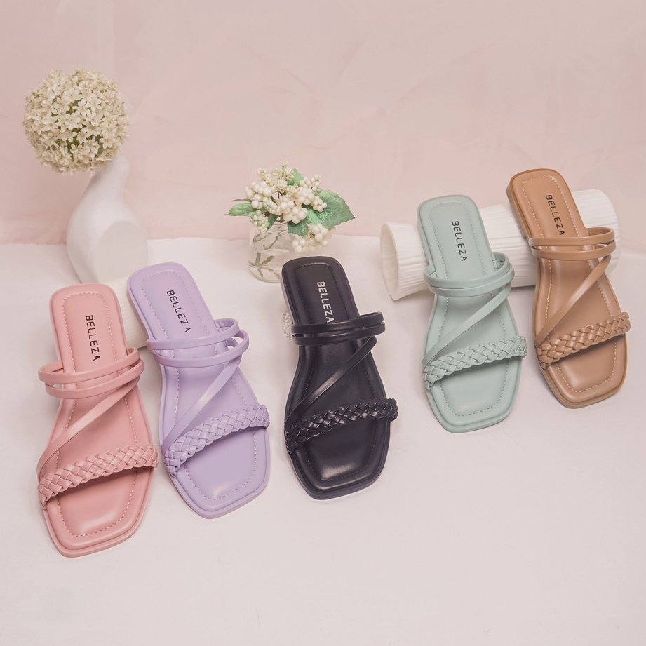 Belleza CORA Sandal Flat Teplek Tali Belakang Nyaman Empuk