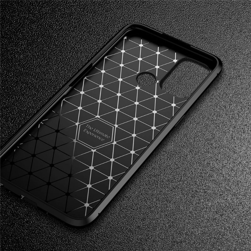 Softcase Slim Carbon Hitam fiber Oppo A53 Case Casing Back Cover Premium