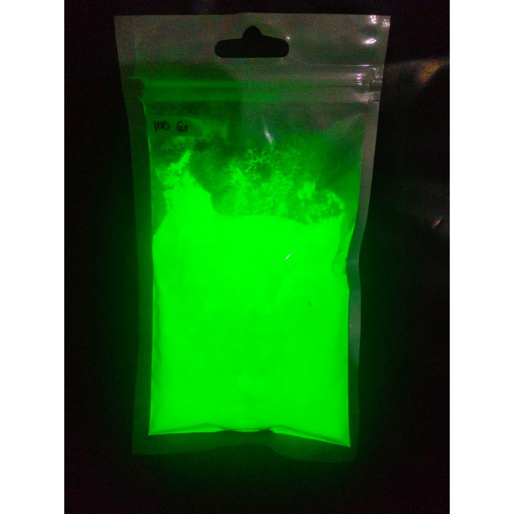 Serbuk Fosfor Strontium Hijau Bahan Halus GID Glow in the Dark