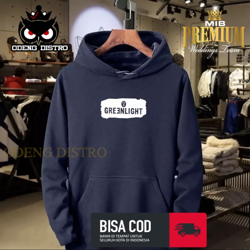 Hoodie Greenlight Splash Premium White Jaket Sweater Basebal Varsity Distro Keren Kekinian Termurah 