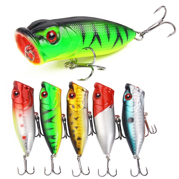 SYFishing 1Pcs Popper Fishing Lure 6.5cm 12g Swimbait Umpan Pancing Floating Bait Bass Wobbler Kail Memancing Tackle